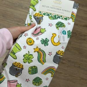 Lucky Brand White Towels with Colorful Accents